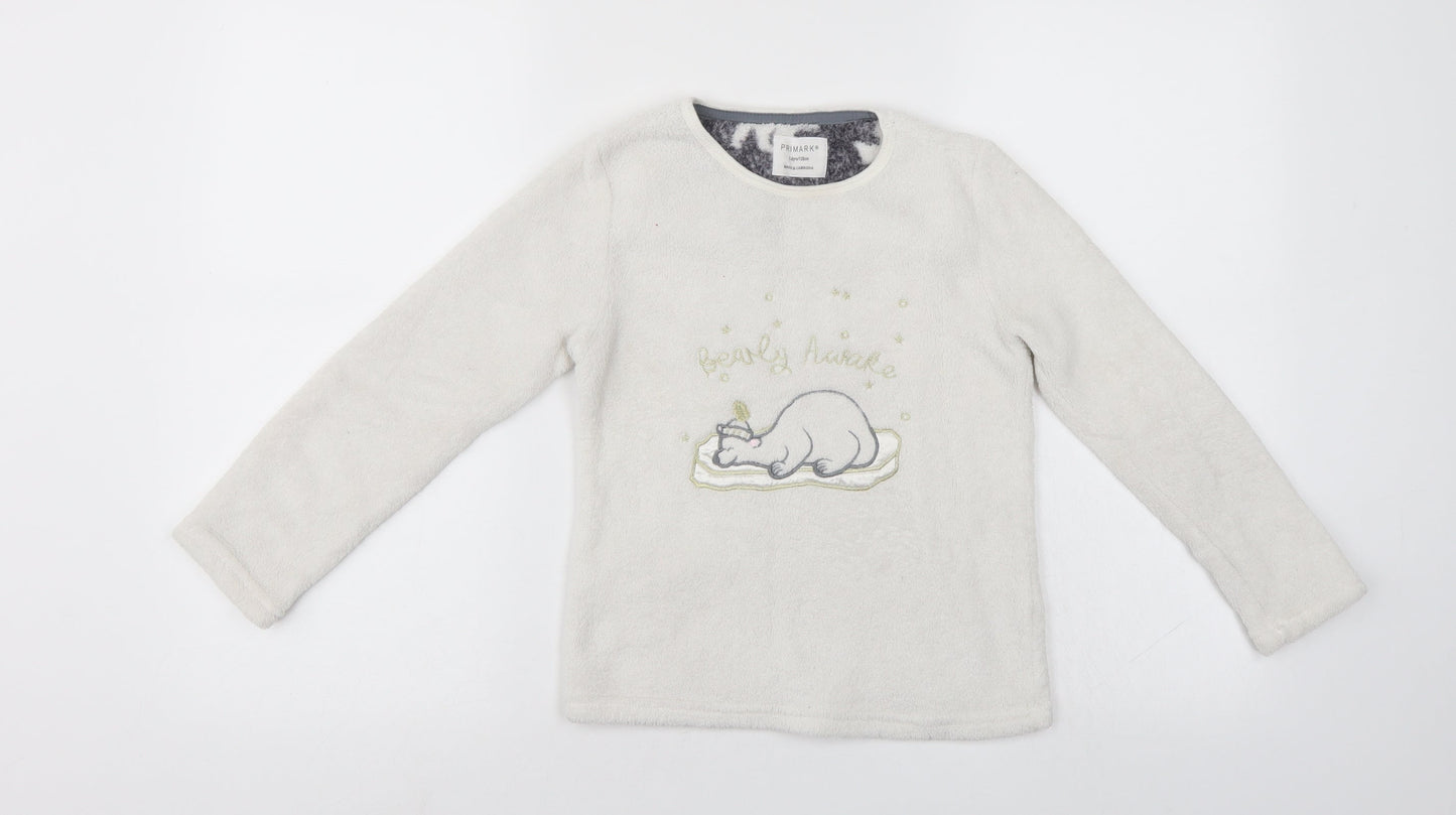 Priark Girls White   Pullover Jumper Size 7-8 Years