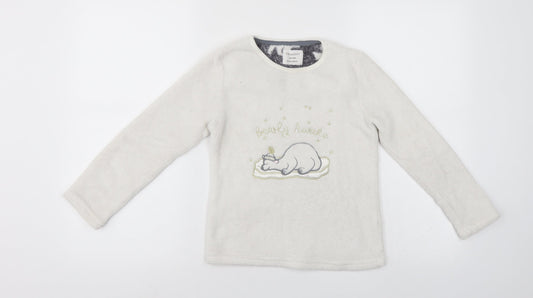 Priark Girls White   Pullover Jumper Size 7-8 Years