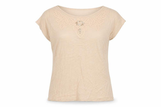 Dorothy Perkins Womens Ivory   Basic T-Shirt Size 12