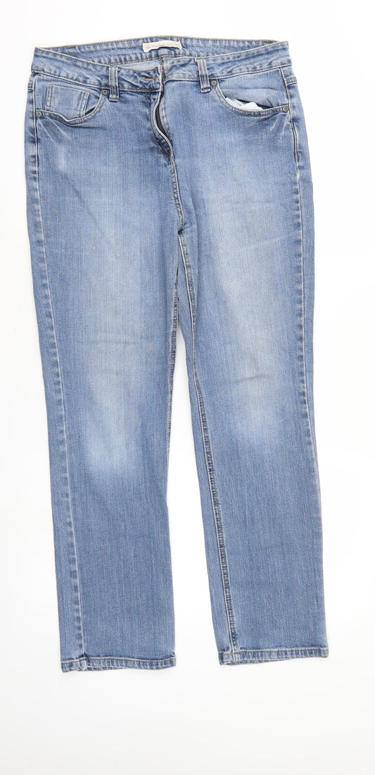 Papaya Womens Blue   Straight Jeans Size 14 L29 in