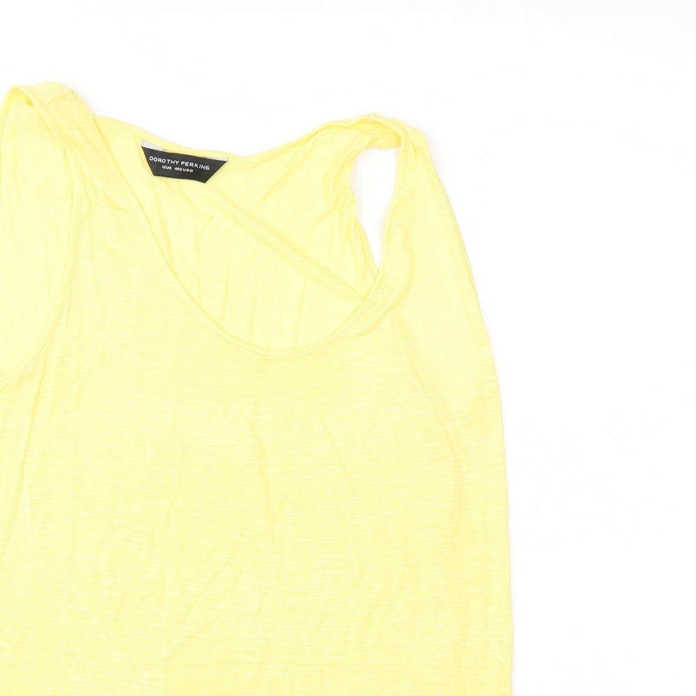 Dorothy Perkins Womens Yellow   Basic Tank Size 12