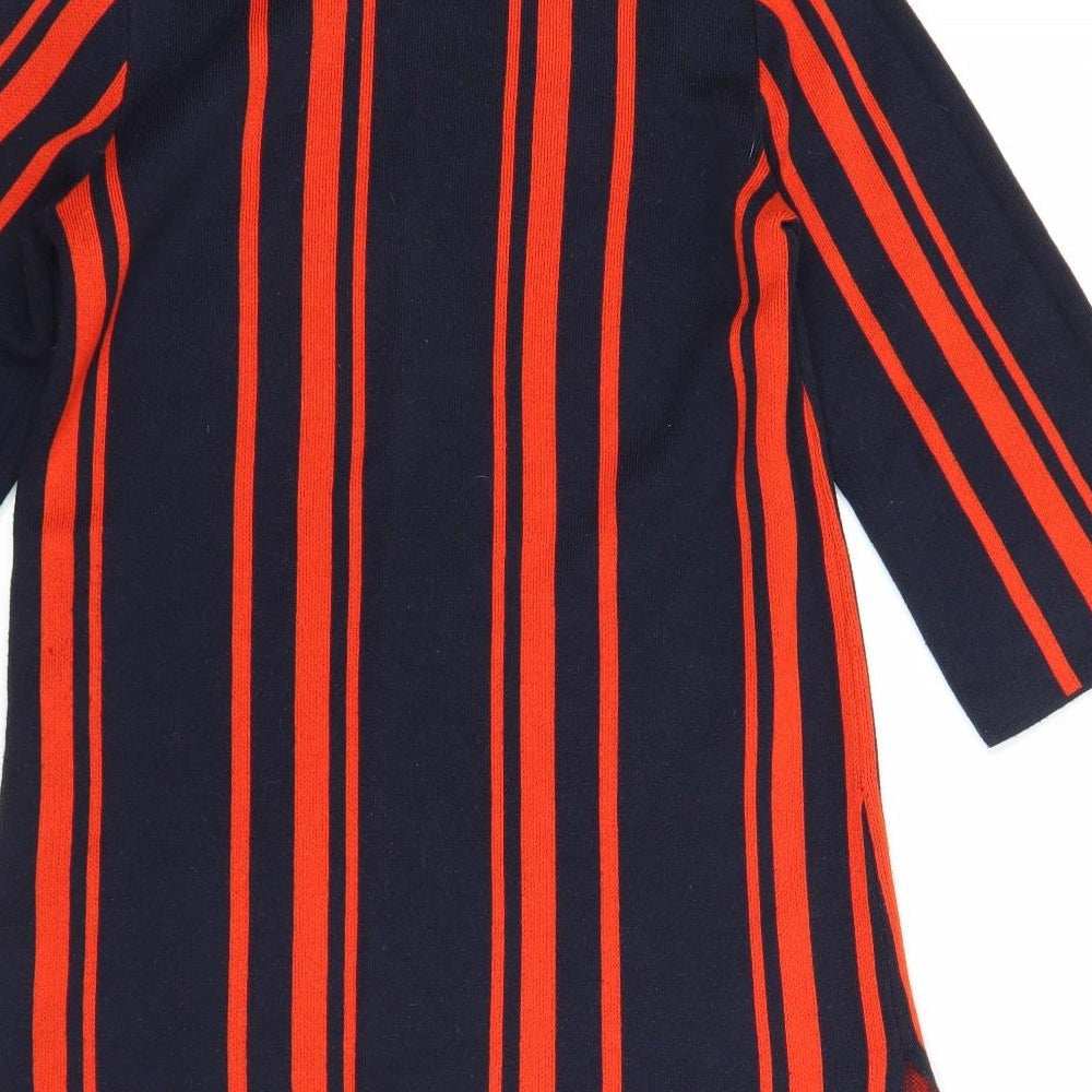 Papaya Womens Blue Striped  Pullover Jumper Size S  - longline