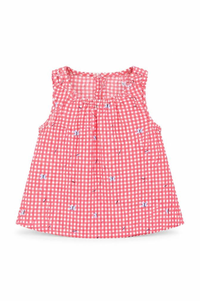 George Girls Red Plaid  Basic Tank Size 12 Months