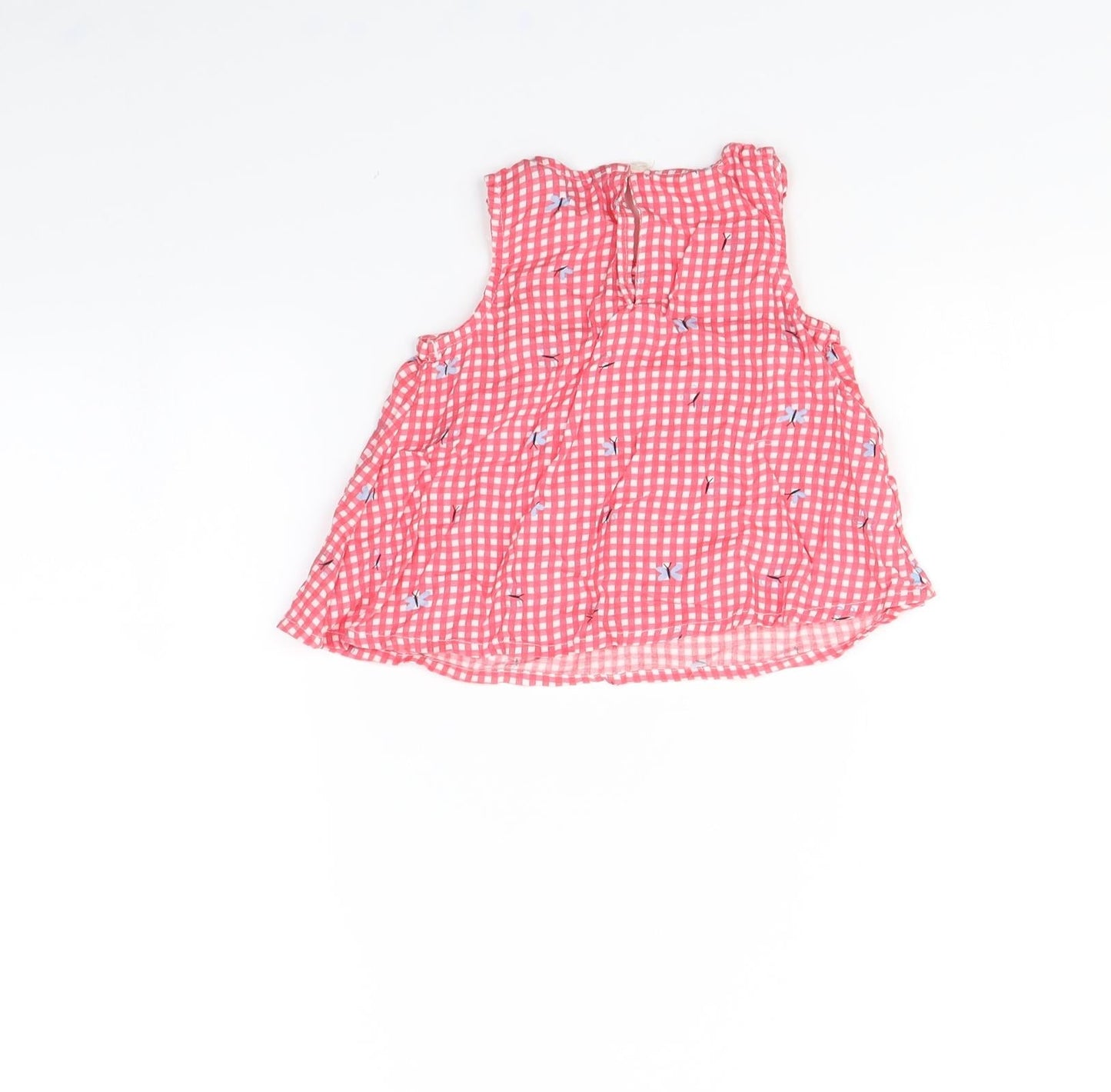 George Girls Red Plaid  Basic Tank Size 12 Months