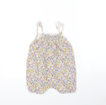 Next Girls White Floral  Playsuit One-Piece Size 2 Years