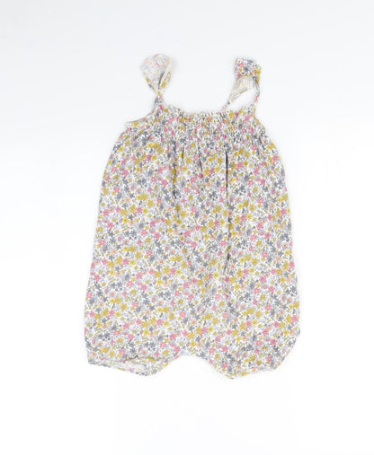 Next Girls White Floral  Playsuit One-Piece Size 2 Years