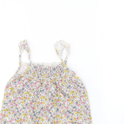 Next Girls White Floral  Playsuit One-Piece Size 2 Years