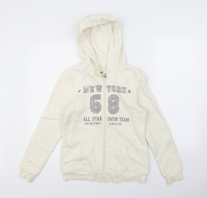 Denim & Co. Womens Ivory   Jacket  Size 8