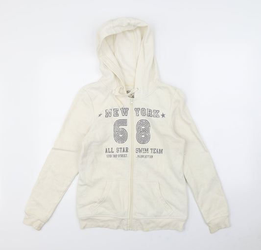 Denim & Co. Womens Ivory   Jacket  Size 8