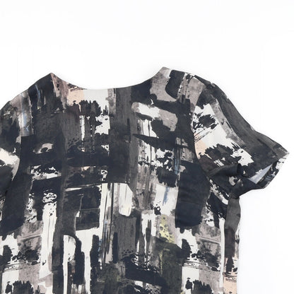 H&M Womens Black  Rayon Basic Blouse Size 8