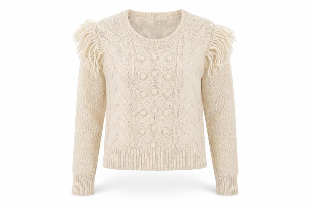 Be Beau Womens Beige   Pullover Jumper Size 8