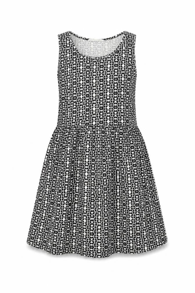 H&M Girls Black Geometric  Fit & Flare  Size 2 Years