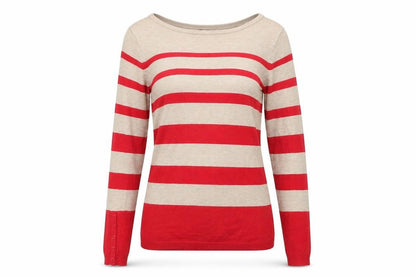 M&Co Womens Beige Striped  Pullover Jumper Size 8