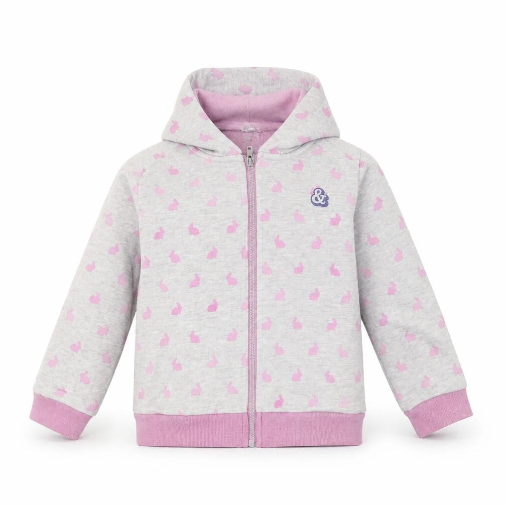 mamas & papas Girls Grey Spotted  Jacket  Size 3 Years  - rabbit