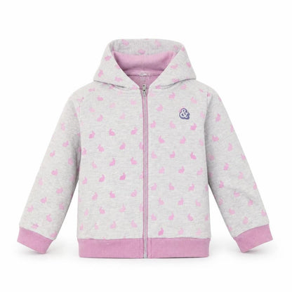 mamas & papas Girls Grey Spotted  Jacket  Size 3 Years  - rabbit