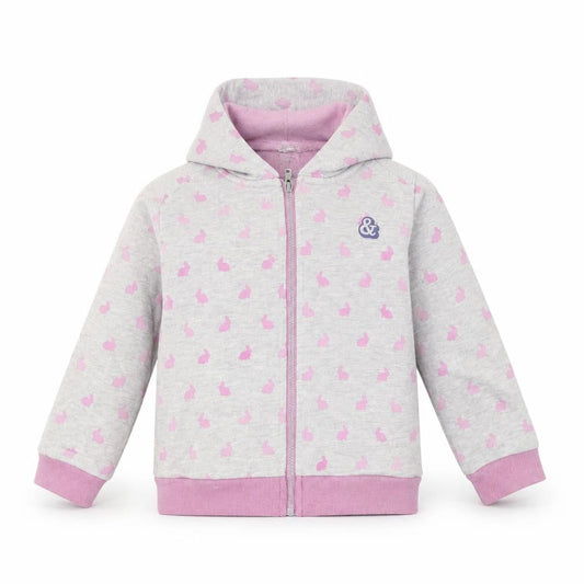 mamas & papas Girls Grey Spotted  Jacket  Size 3 Years  - rabbit