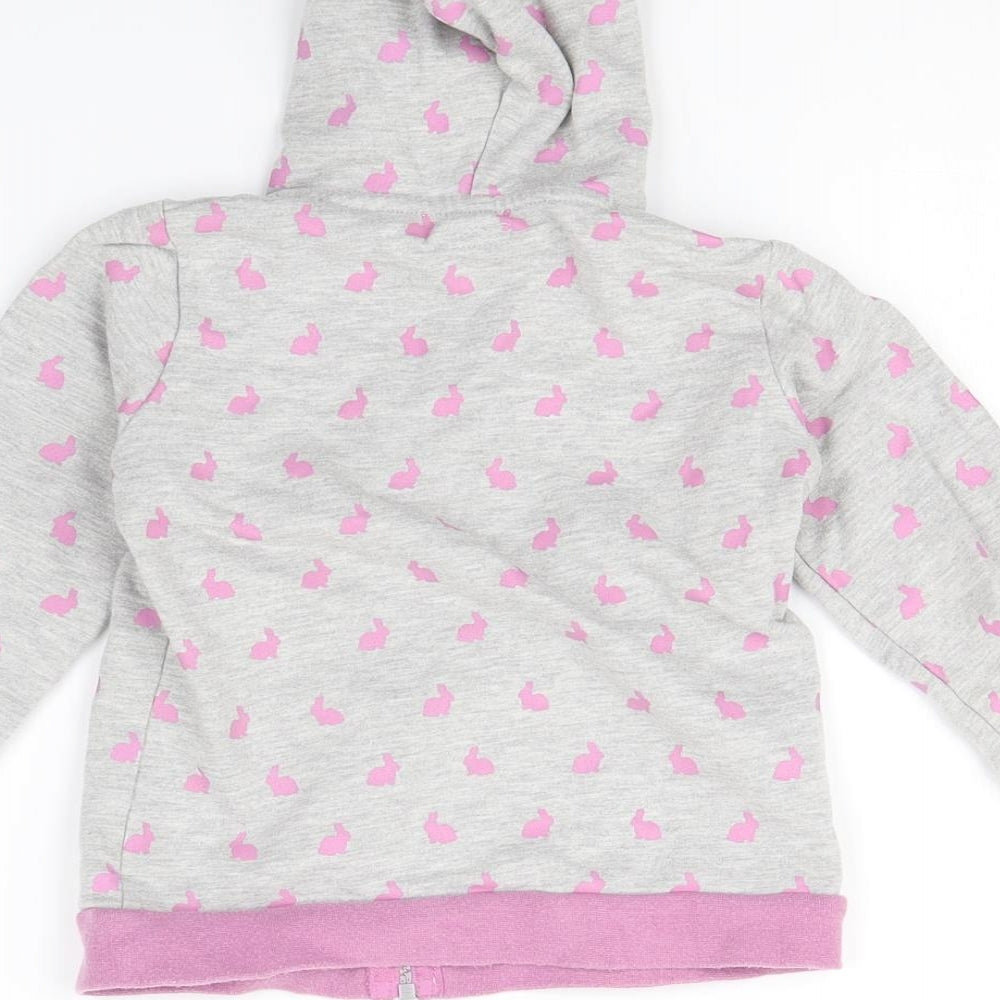 mamas & papas Girls Grey Spotted  Jacket  Size 3 Years  - rabbit