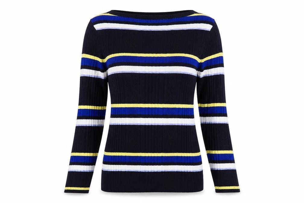 Marks & Spencer Womens Black Striped  Pullover Jumper Size 12
