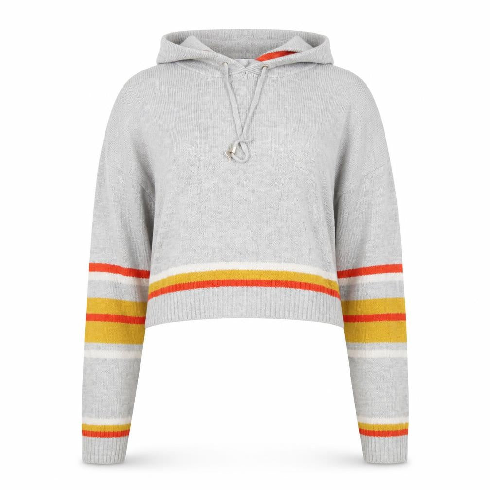 Topshop Womens Grey Striped  Pullover Jumper Size 8
