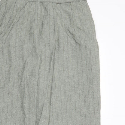 Preworn Womens Green Striped  Trousers  Size 16 L27 in