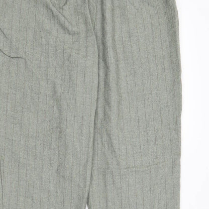 Preworn Womens Green Striped  Trousers  Size 16 L27 in