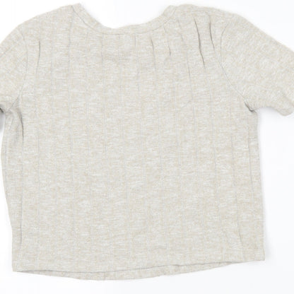 Zara Womens Beige   Cropped Polo Size S