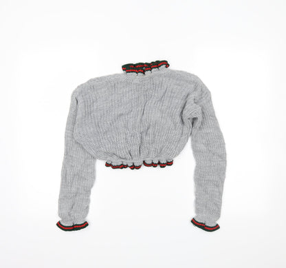 Prague Womens Grey   Pullover Jumper Size S  - cropped
