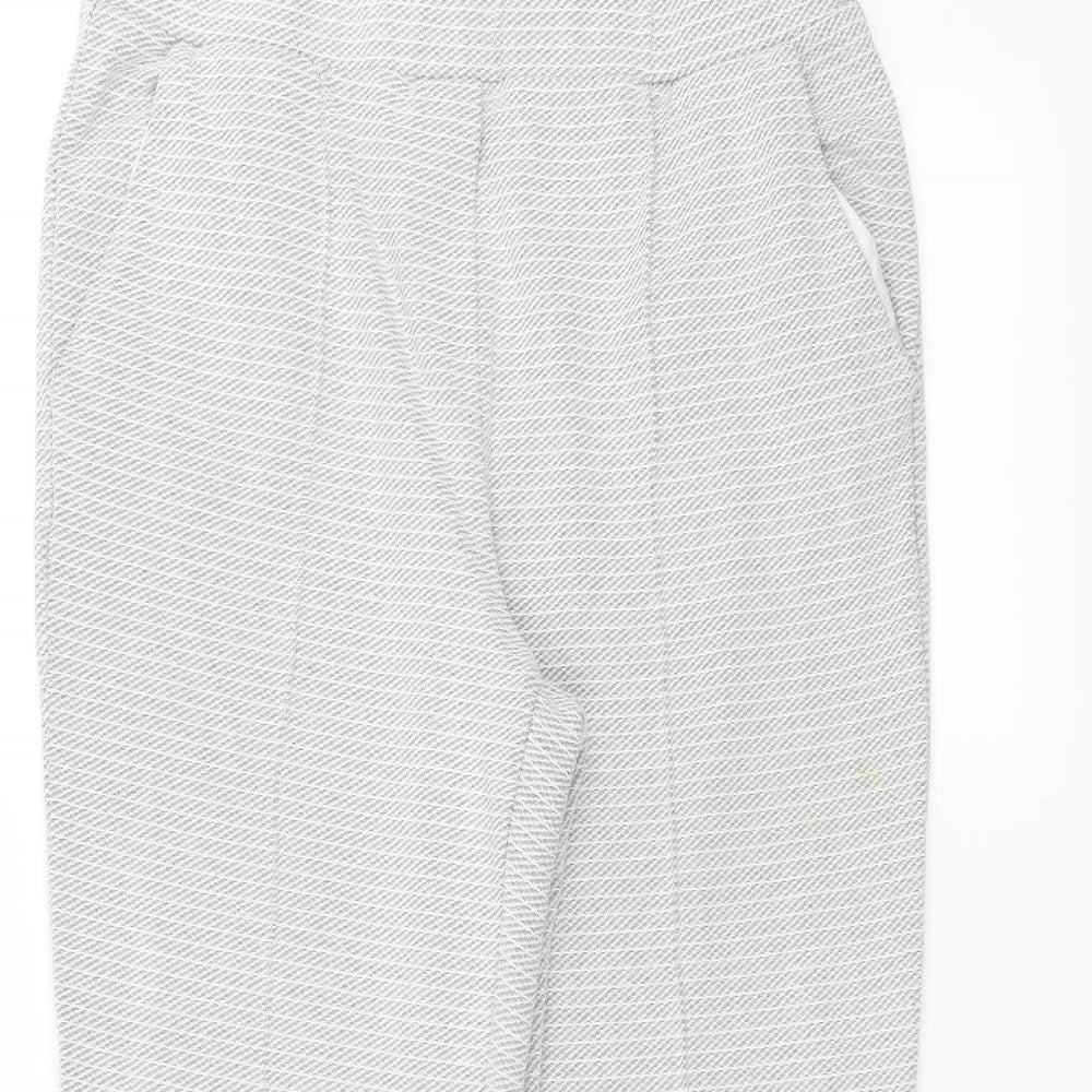 NEXT Womens White   Trousers  Size 8 L25 in