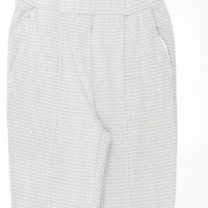 Next Womens White   Trousers  Size 8 L25 in