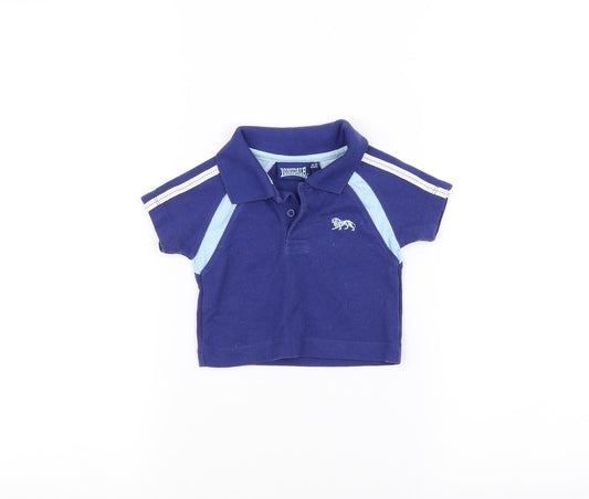 Lonsdale Baby Blue   Basic Polo Size 0-3 Months