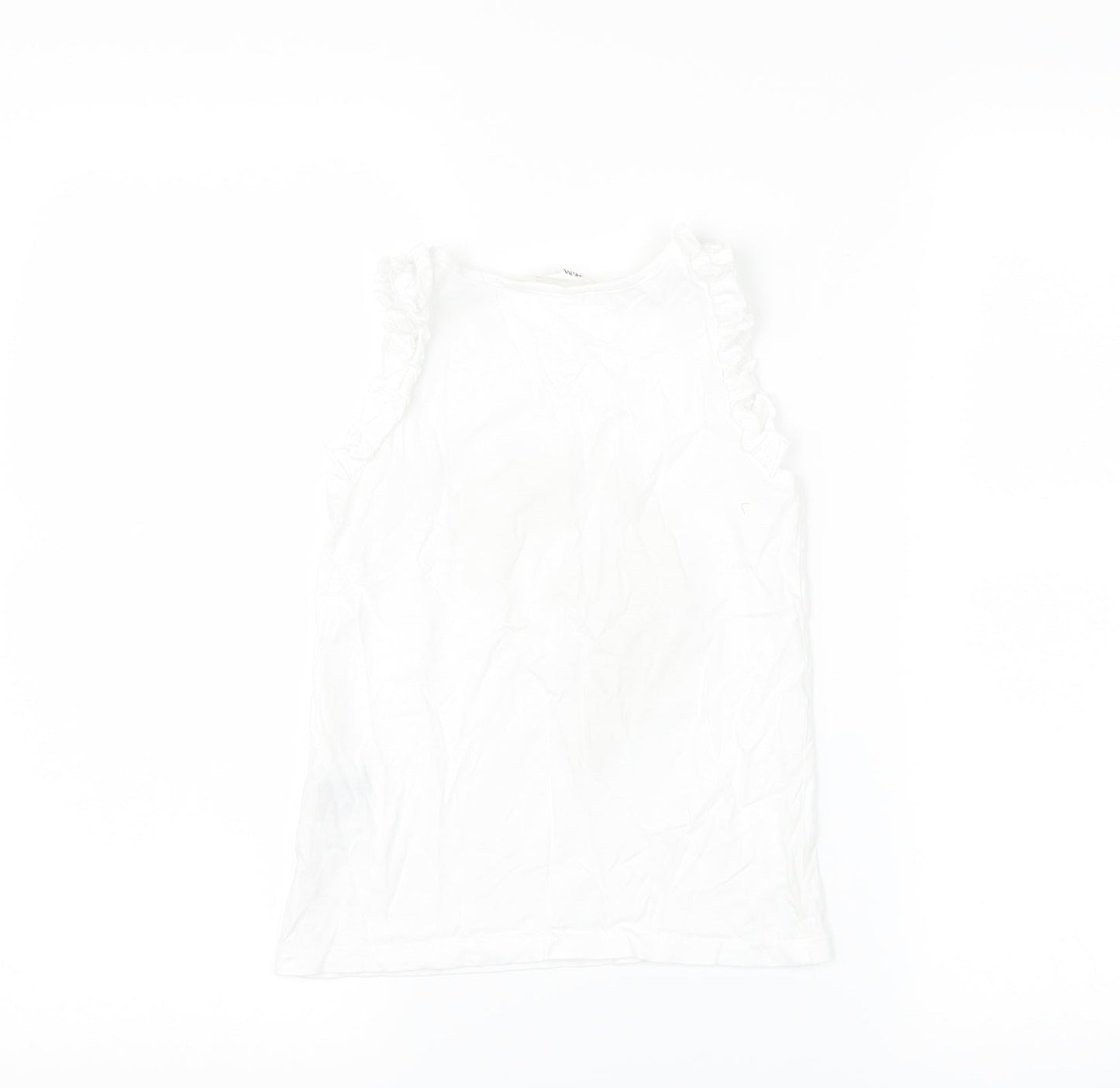 H&M Girls White   Basic T-Shirt Size 7-8 Years  - unicorn