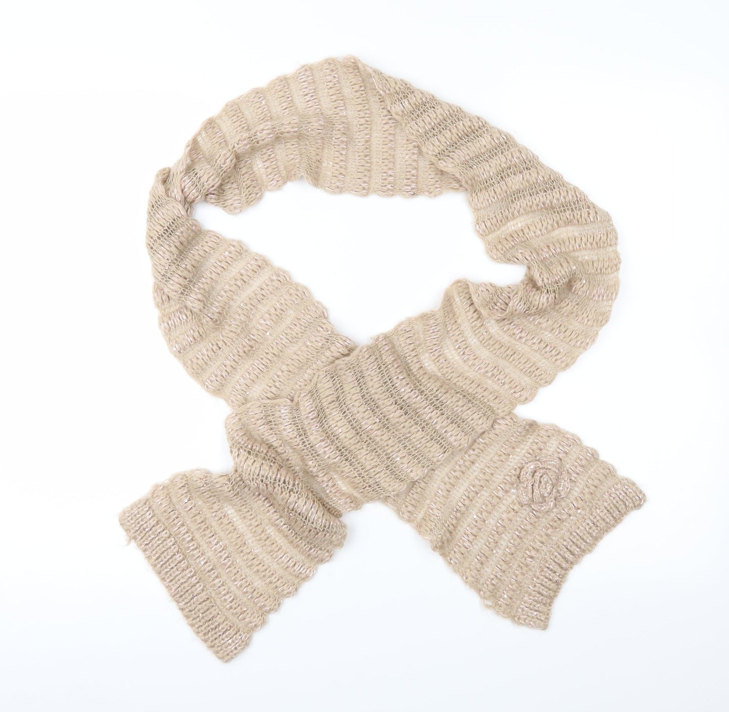 Preworn Womens Beige  Knit  Scarf