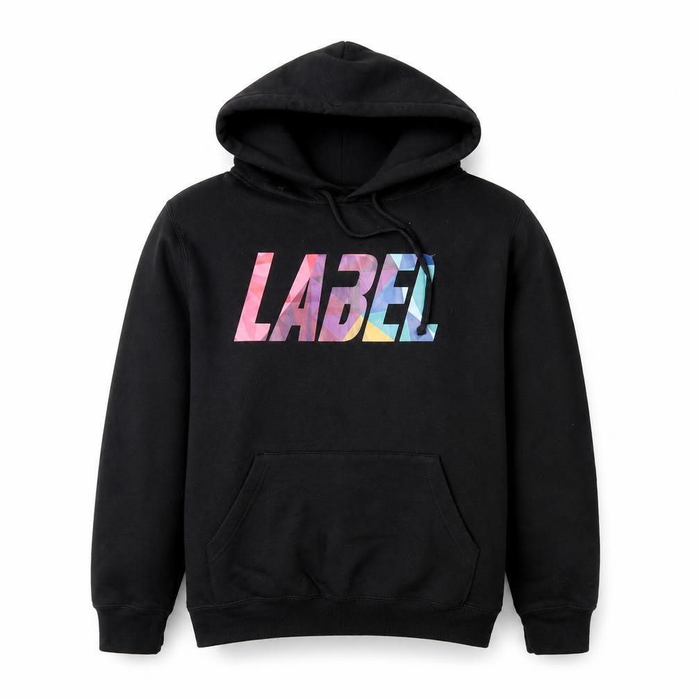 Label Mens Black   Pullover Hoodie Size XS
