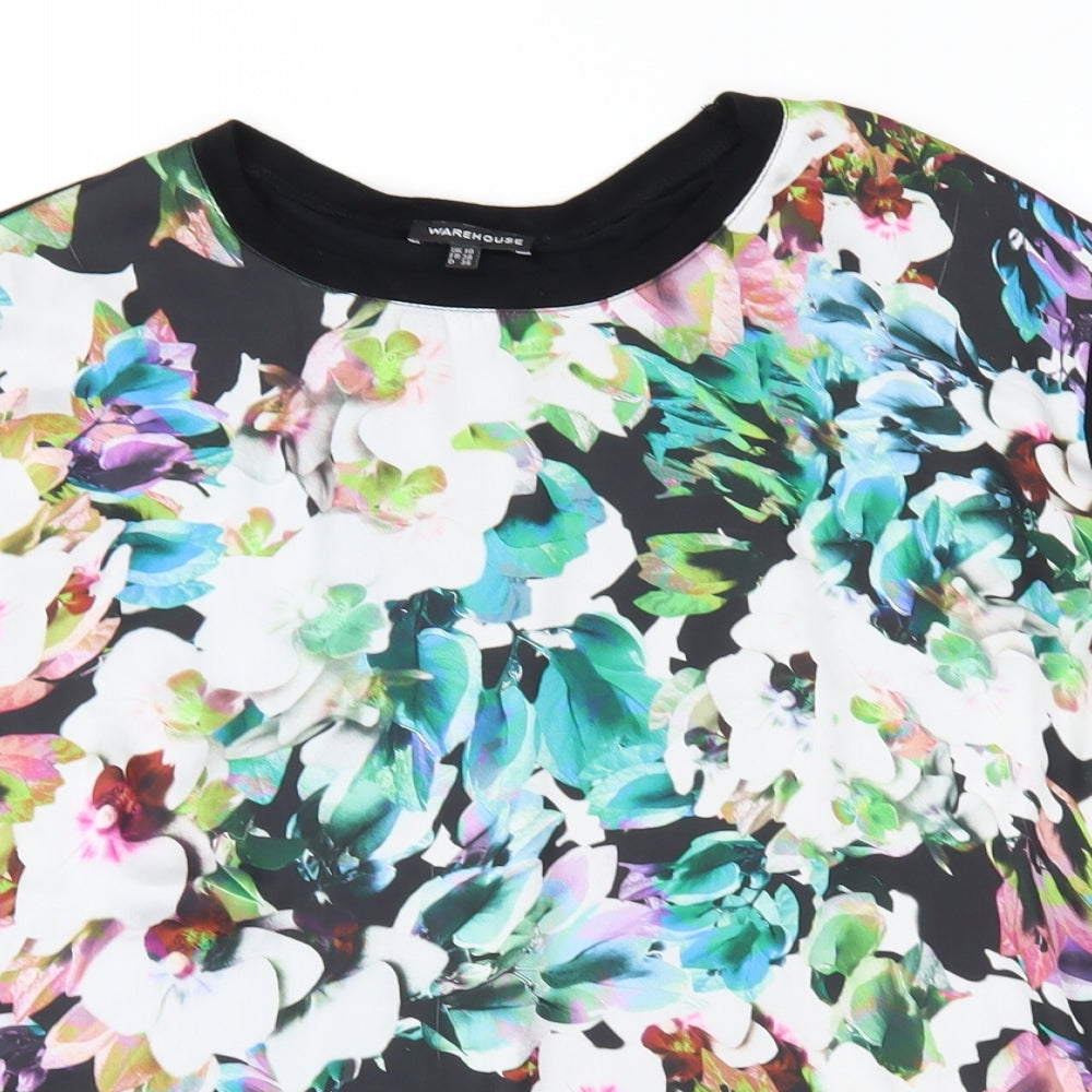 Warehouse Womens Multicoloured Floral  Basic Blouse Size 10