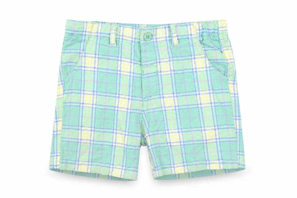 Baby Mayaral Boys Green Plaid  Cropped Trousers Size 18 Months