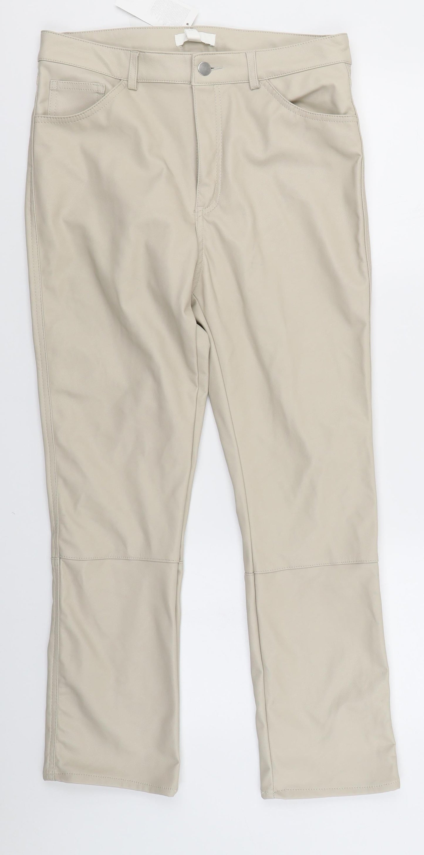 H&M Womens Beige   Skinny Jeans Size 14 L24 in
