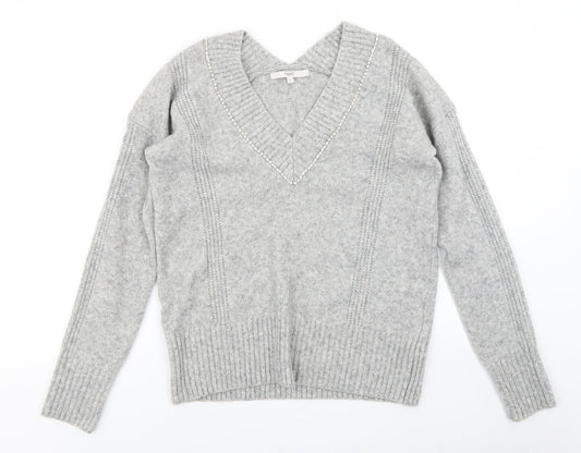 NEXT Womens Grey  Knit Pullover Jumper Size XS