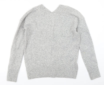 Next Womens Grey  Knit Pullover Jumper Size XS