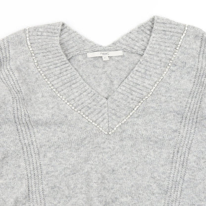 Next Womens Grey  Knit Pullover Jumper Size XS