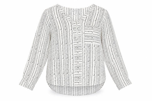 Papaya Womens White Striped  Tunic Blouse Size 14