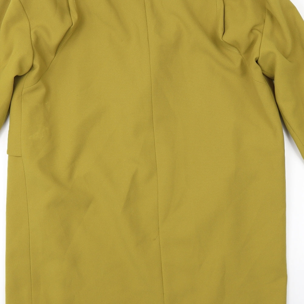Primark Womens Yellow   Pea Coat Coat Size 6  - Edge to Edge