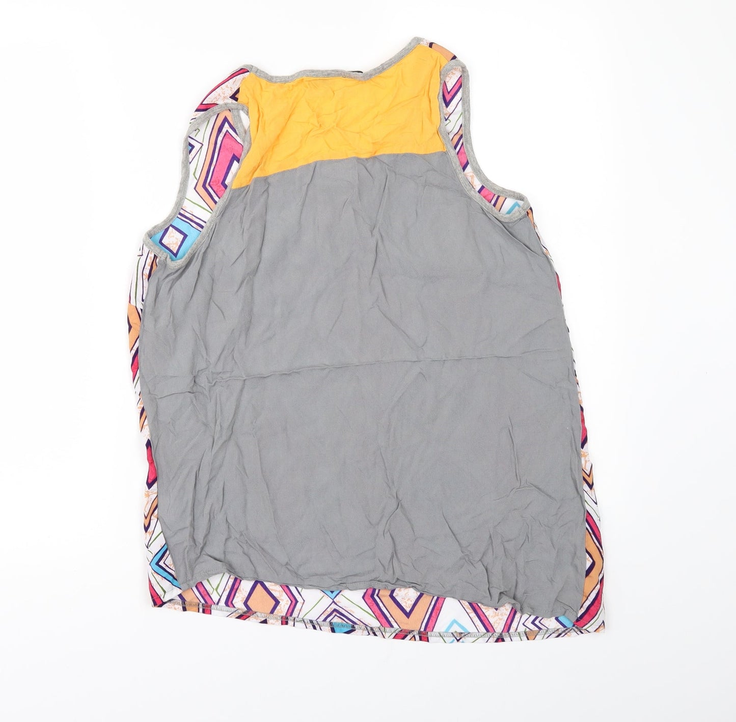 NEXT Womens White Geometric  Camisole Blouse Size 10