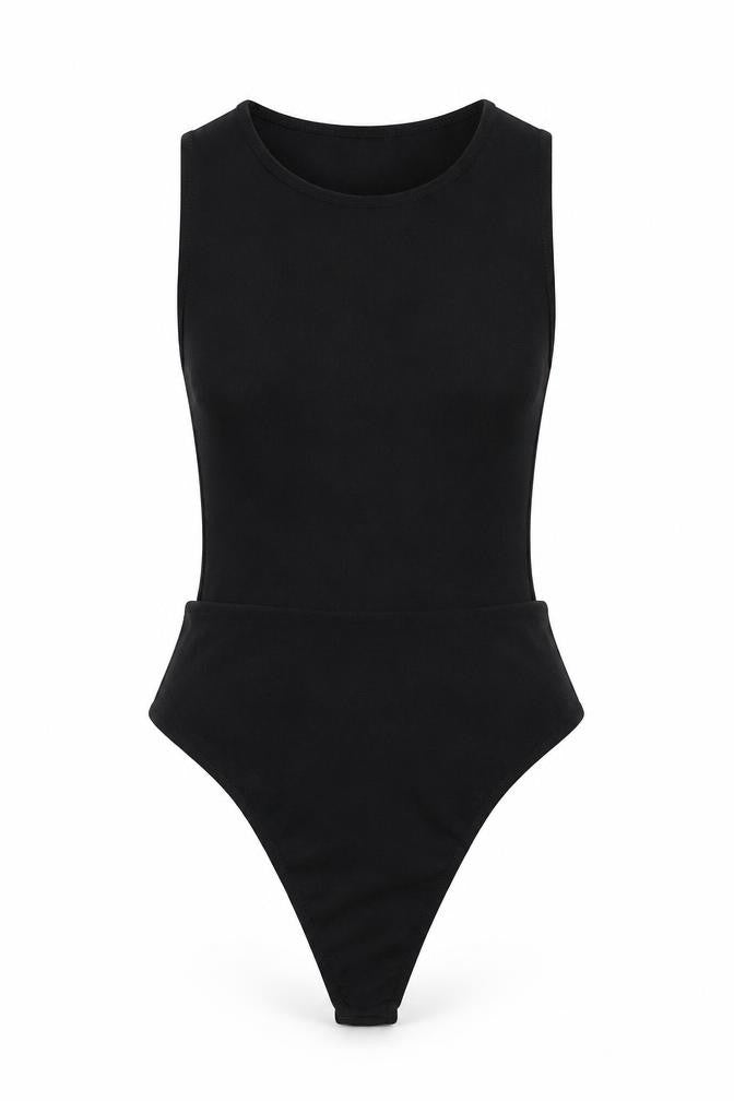 PRETTYLITTLETHING Womens Black   Bodysuit One-Piece Size 10