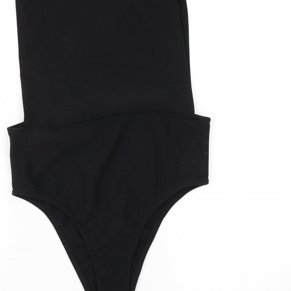 PRETTYLITTLETHING Womens Black   Bodysuit One-Piece Size 10