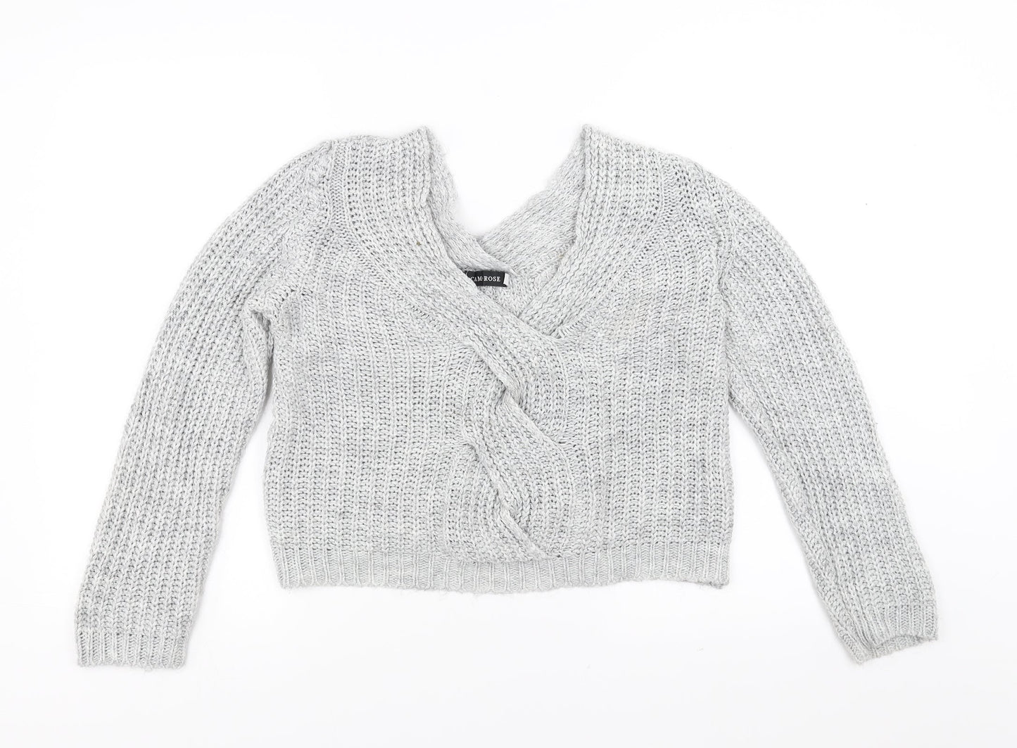 CAMEO ROSE Womens Grey   Pullover Jumper Size S