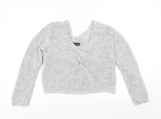 CAMEO ROSE Womens Grey   Pullover Jumper Size S