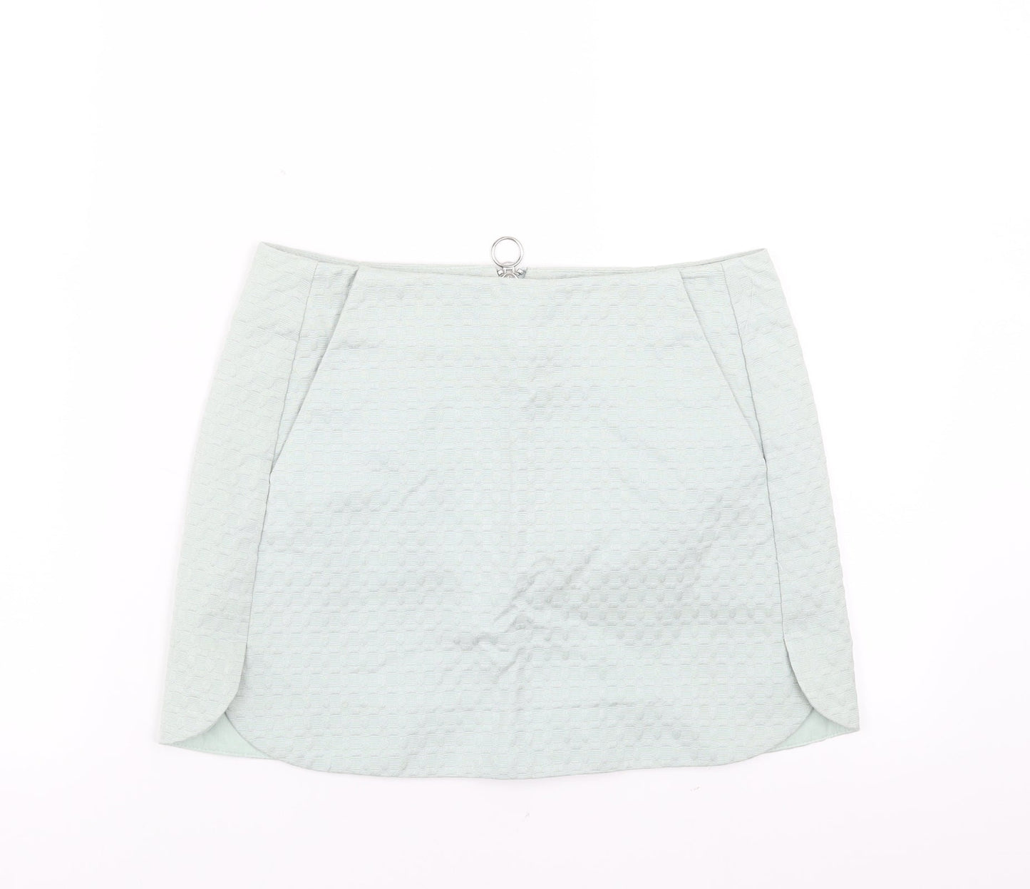 Topshop Womens Green   A-Line Skirt Size 8