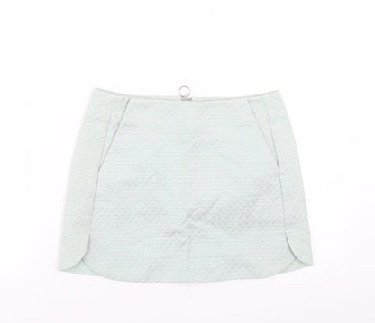 Preloved Topshop Womens Green   A-Line Skirt Size 8 - Front