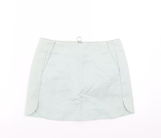 Topshop Womens Green   A-Line Skirt Size 8