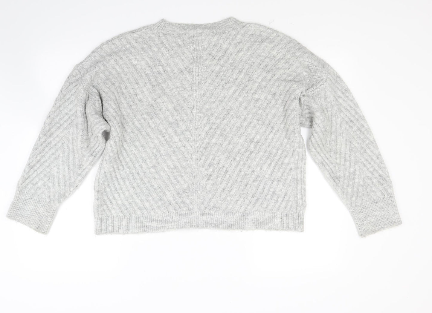 Topshop Womens Grey  Knit Pullover Jumper Size S